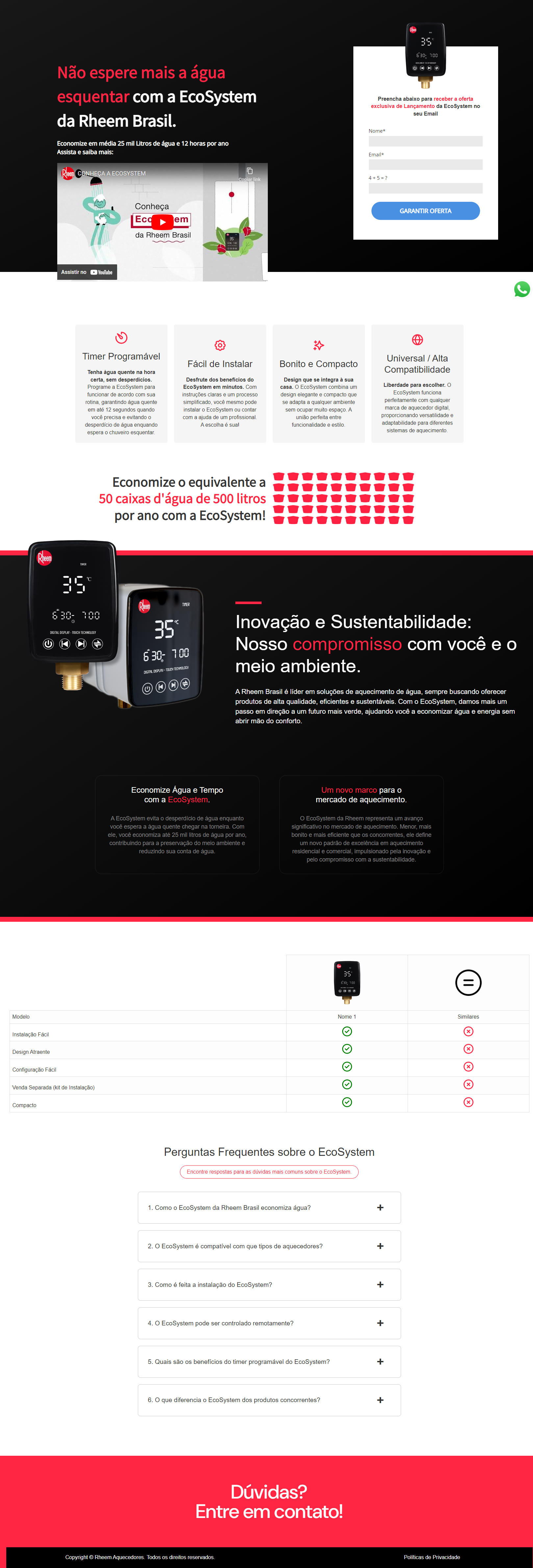 Landing Page Rheem